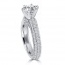 2.00 ct Ladies Round Cut Diamond Engagement Ring in 14 kt White Gold Pave Set